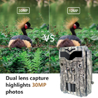 4K Dual Lens Keep Guard Trail กล้อง Night Vision กล้องล่าสัตว์กลางแจ้ง