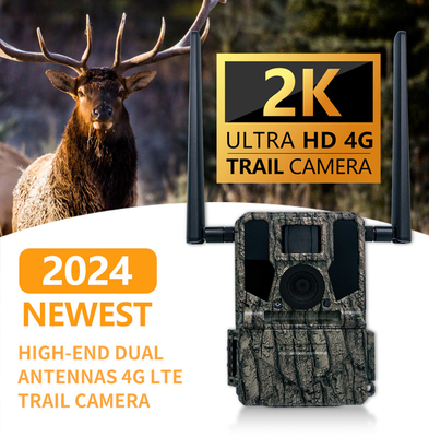 กล้อง 4G แบบไร้สาย ถ่ายทอดคลุมตัว KW897 พร้อมแอนเทนนาคู่ มุมมองกลางคืน 36MP วิดีโอ 2K สําหรับการล่ากวาง
