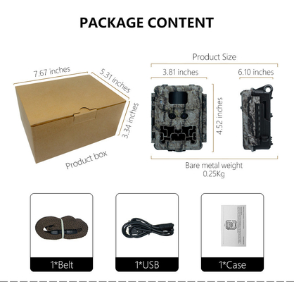 KW591 กล้องล่าสัตว์ป่าต่ายกลางแจ้ง ไม่มีแสงสว่าง สองเซนเซอร์ 1080P FHD กล้องล่ากลางคืน viison CMOS dual lens