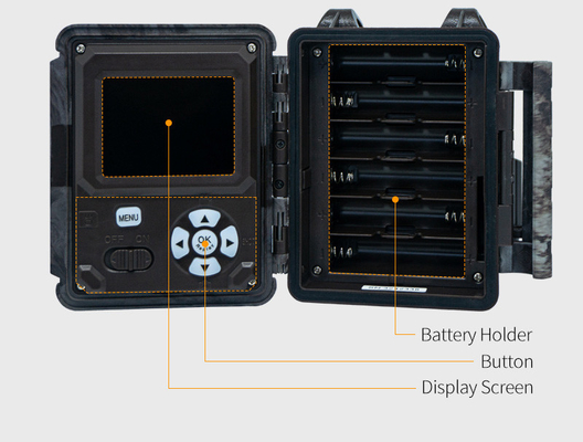 KW591 กล้องล่าสัตว์ป่าต่ายกลางแจ้ง ไม่มีแสงสว่าง สองเซนเซอร์ 1080P FHD กล้องล่ากลางคืน viison CMOS dual lens