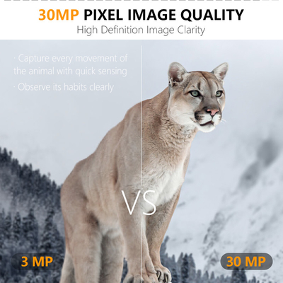 กล้องทดลองไร้สาย 4G OEM/ODM KW895 30MP 0.25s ความเร็วการก่อสร้างในไซมการ์ด IP67