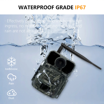 กล้องทดลองไร้สาย 4G OEM/ODM KW895 30MP 0.25s ความเร็วการก่อสร้างในไซมการ์ด IP67