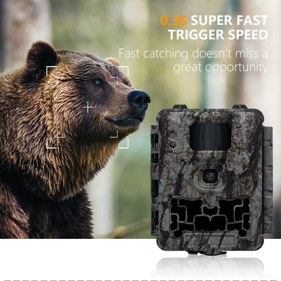 KW561 Trail Infra Cam Mini 30MP 0.25s ความเร็ว 4K ความละเอียดวิดีโอ เครื่องตรวจจับ CMOS กันน้ํา SD Me