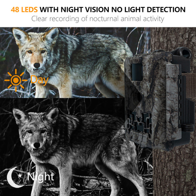 KW561 Trail Infra Cam Mini 30MP 0.25s ความเร็ว 4K ความละเอียดวิดีโอ เครื่องตรวจจับ CMOS กันน้ํา SD Me