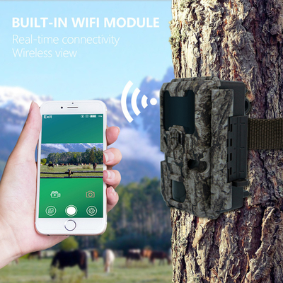 KW865 WIFI กล้องซ่อนในกลางแจ้ง กล้องล่าไร้สาย IP67 กล้อง 20MP ที่ส่งภาพไปยังคุณ