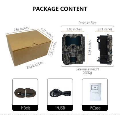 KW865 WIFI กล้องซ่อนในกลางแจ้ง กล้องล่าไร้สาย IP67 กล้อง 20MP ที่ส่งภาพไปยังคุณ
