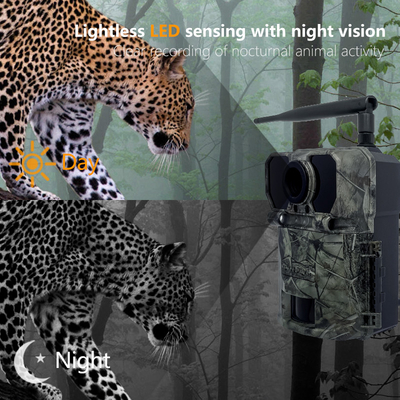 KW865 WIFI กล้องซ่อนในกลางแจ้ง กล้องล่าไร้สาย IP67 กล้อง 20MP ที่ส่งภาพไปยังคุณ