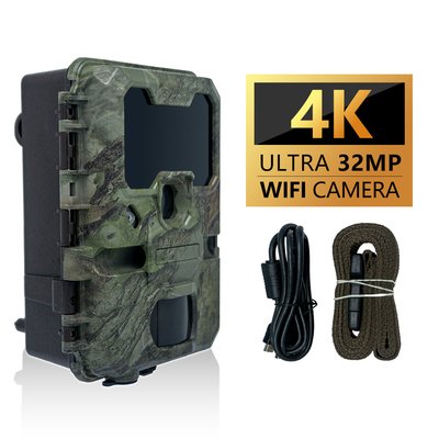 WIFI trail Camera KW866 กันน้ํา IP67 OEM/ODM ขนาดสูงสุด 512GB การเก็บของ SD Memory Card 32MP 4K กล้องสัตว์ป่า