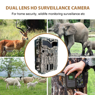 สัมผัสความตื่นเต้นของการล่าด้วยกล้องล่า HD กล้อง 32MP dual-lens Trail กล้องที่มีวิดีโอ 4K และสายตากลางคืน 100 ฟุต