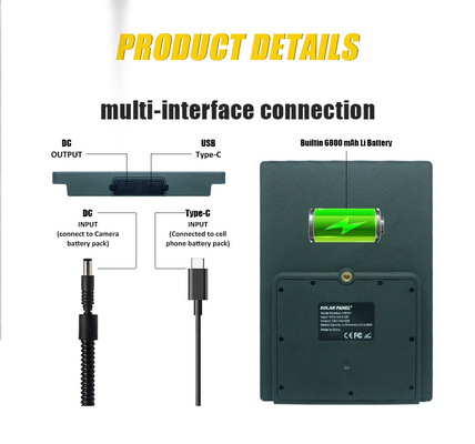 KS26 12W แผ่นแสงอาทิตย์พลังงานเสริม ABS25 วัสดุกันไฟ IP67 กันน้ํา การเชื่อมต่อหลายอินเตอร์เฟส