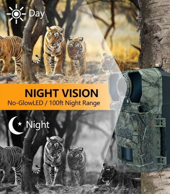ใหม่สุดยอด KW896 แอนเทนนา 100ft Night Range 32MP 2K กล้องล่า GSM สําหรับ 4G วิจัยสัตว์ป่าสําหรับ Trail กล้อง