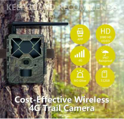 กล้องติดตามสายไร้สายมือถือ 4G KW886 ภาพ 24MP วิดีโอ 1080P มุมมองกลางคืน ไม่มีแสงสว่าง LED ด้วย APP config สําหรับหลายแอปพลิเคชั่น