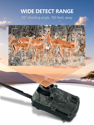 กล้อง game&trail คล้องล่า 4G สูง KW896 พร้อมแอนเทนนา 100ft Night Range 32MP 2K กล้องสัตว์ป่า 4g