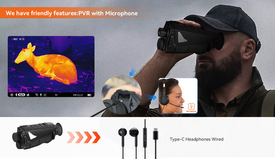 วงจรส่องภาพความร้อนด้วยจุดแดง 850nm เครื่องมองกลางคืน 8x zoom ดิจิตอล