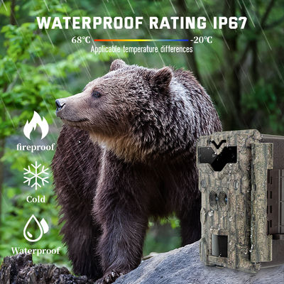 กล้องล่าสัตว์ HD เลนส์คู่ 32MP เกม 4K ไม่มีกล้องสัตว์ป่าเรืองแสง