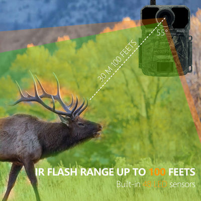 940nm Led Hunting Trail Camera Hd 30MP 180mA ตั้งโปรแกรมได้