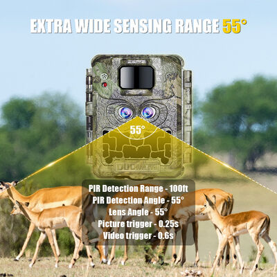 IP66 กันน้ํา กล้องล่าที่มีหน้าจอ 24 นิ้ว มุมมองกลางคืนอินฟราเรด สําหรับการสังเกตและรักษาความปลอดภัยของสัตว์ป่า