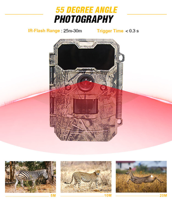 IP67 การพรางตัวไม่มีกล้องเรืองแสงอินฟราเรดทริกเกอร์เส้นทางการล่ากวางอย่างรวดเร็ว