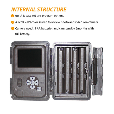 Native 13MP CMOS Dual Lens Trail Camera กล้องล่าสัตว์ 0.3s กล้องสัตว์ป่า Nigh Vision
