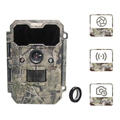 กล้องติดตามเส้นทางลูกเสือ 24MP ไม่มีแสงอินฟราเรดสีดำ Night Vision 0.25s Trigger