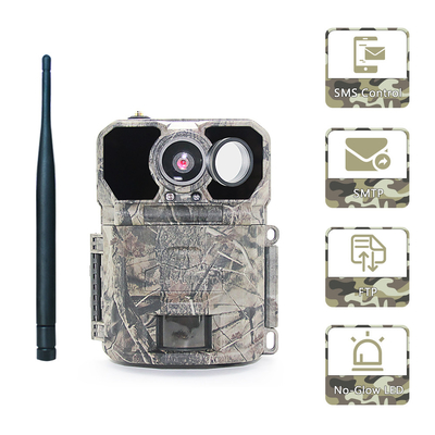 กล้องติดตามสัตว์ป่า GSM MMS สัตว์ป่า CMOS Camo 30MP 4G 1080P กล้องล่าสัตว์