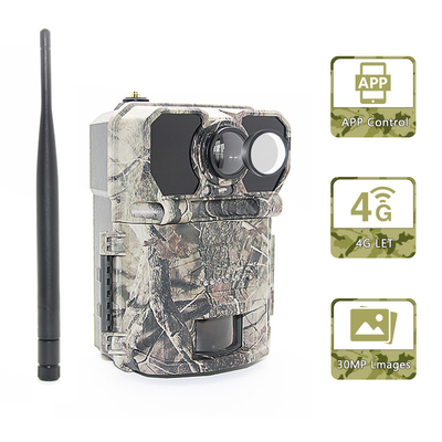 LCD Display 4G Trail Camera โปรแกรม 940nm NO GLOW ICCID FTP SMTP MMS APP การควบคุมอุปกรณ์เสริมล่า