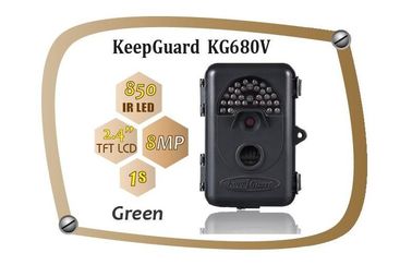 กันน้ำ IP54 8MP ทดลองกล้องสัตว์ป่าเคลื่อนไหวกล้อง KeepGuard 680NV