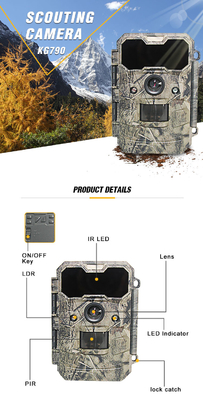 0.3S Nigh Version Trail กล้อง 20MP 1080P 940nm ไม่มีแสงอินฟราเรด 30m PIR
