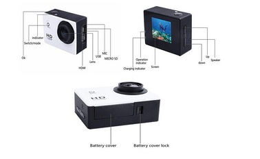 WiFi DV 1080P กล้องถ่ายวิดีโอแบบสปอร์ต Full HD ดำน้ำ 30M Waterproof