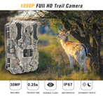 กล้องล่าสัตว์สัตว์ป่า LED อินฟราเรด 30MP 1080P IP66