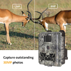 กล้องล่าสัตว์ตามเส้นทางสัตว์ป่า 940nm ไม่มีแสง 30MP 1080P HD 0.3s Trigger