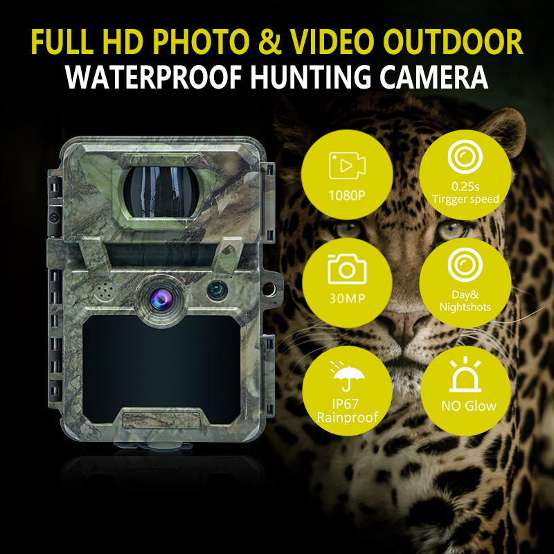 KW571 โรงงาน OEM ODM Mini Wildlife Scouting Timelapse Trail Camera IP67 เครื่องรับสัญญาณ CMOS ไม่มีแสงสว่างและความจํา SD ภาพกลางคืน