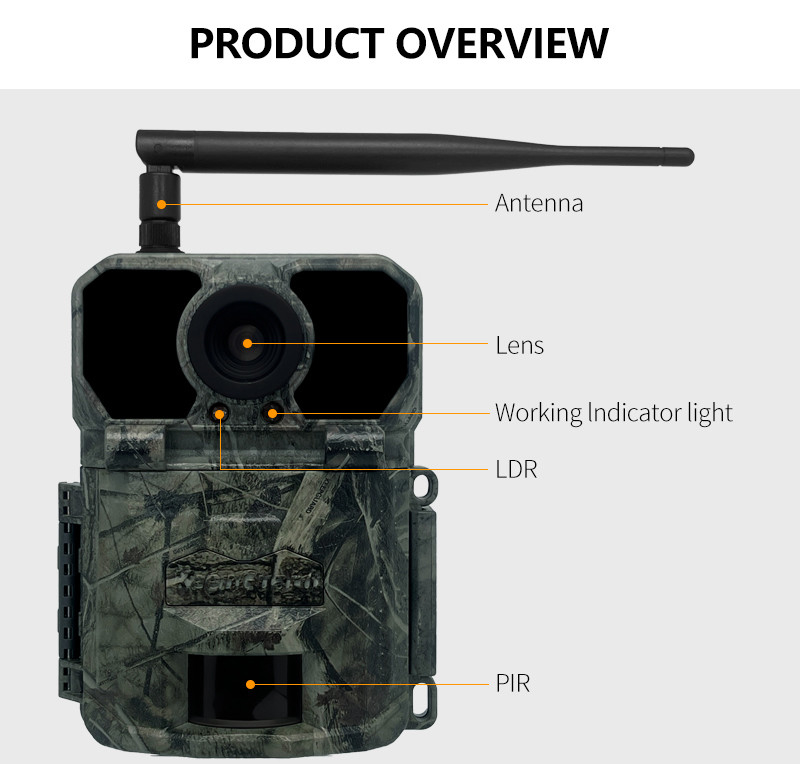 32MP 4G Trail Camera พร้อมเวลากระตุ้น 0.2s รวดเร็ว และรูป / วิดีโอ / รูปภาพวีดีโอโหมดสําหรับ Versatile
