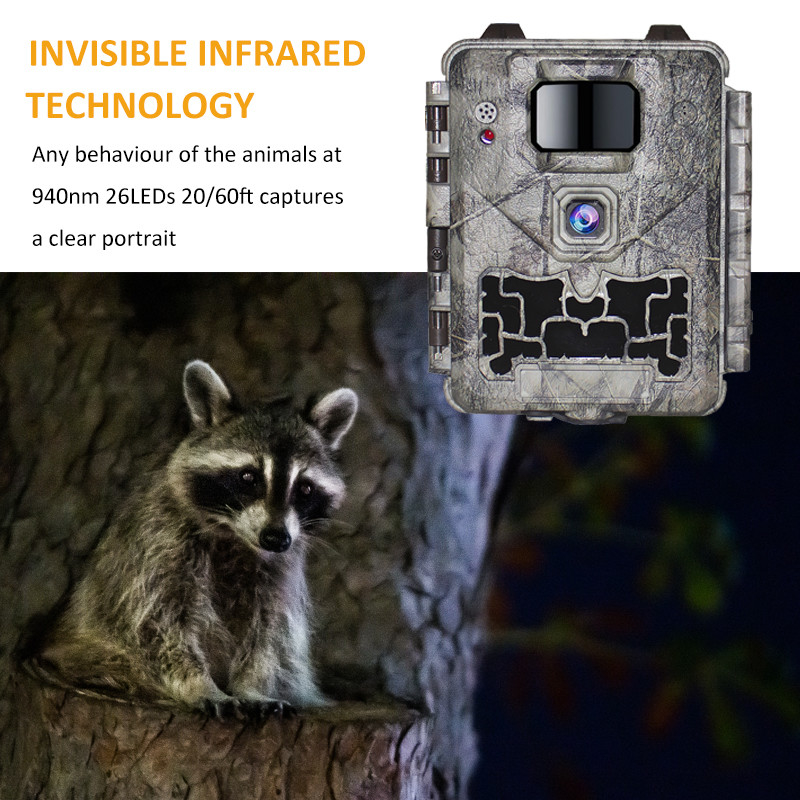 KW561 Trail Infra Cam Mini 30MP 0.25s ความเร็ว 4K ความละเอียดวิดีโอ เครื่องตรวจจับ CMOS กันน้ํา SD Me
