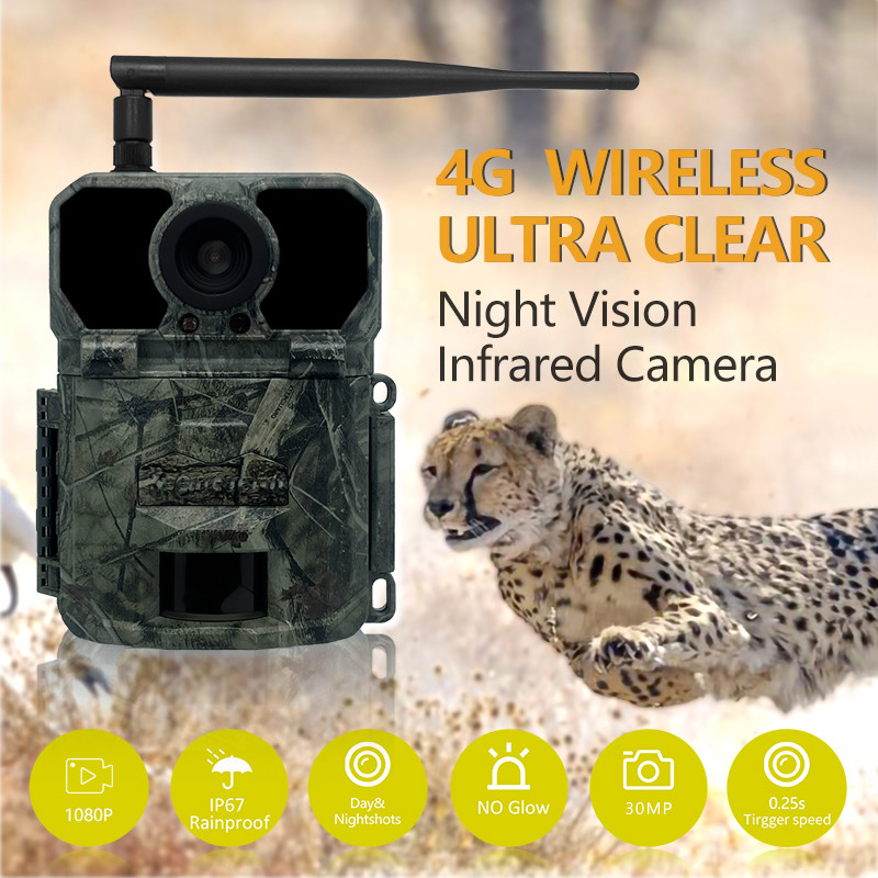 KW865 WIFI กล้องซ่อนในกลางแจ้ง กล้องล่าไร้สาย IP67 กล้อง 20MP ที่ส่งภาพไปยังคุณ