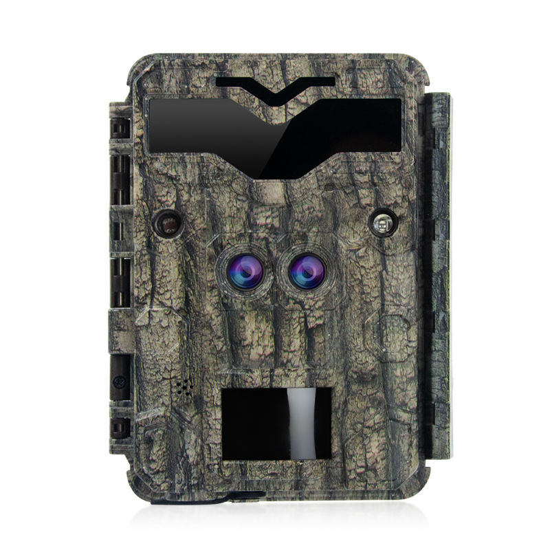 กล้องล่าสัตว์ HD เลนส์คู่ 32MP เกม 4K ไม่มีกล้องสัตว์ป่าเรืองแสง