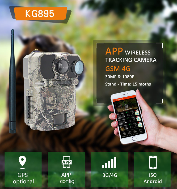 LCD Display 4G Trail Camera โปรแกรม 940nm NO GLOW ICCID FTP SMTP MMS APP การควบคุมอุปกรณ์เสริมล่า
