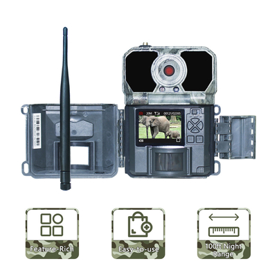 4G Trail Sports Action กล้องถ่ายวิดีโอ SMTP 25m IR MMS GPRS พร้อม Cellular Sim Card
