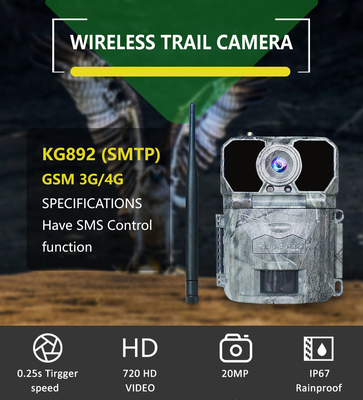 25m IR MMS GPRS กล้องเกมมือถือ Dynamic 4G Wireless SMTP